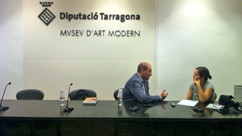 Presentació del llibre Sobirania.cat, del periodista Saül Gordillo, al Museu d'Art Modern de Tarragona amb Josep Bargalló i Ferran Civit. Tarragona. 23 d'octubre de 2014