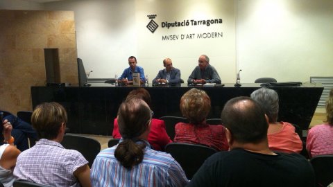 Presentació del llibre Sobirania.cat, del periodista Saül Gordillo, al Museu d'Art Modern de Tarragona amb Josep Bargalló i Ferran Civit. Tarragona. 23 d'octubre de 2014