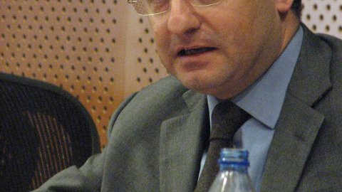 Eurodiputat convergent Ignasi Guardans, al Parlament Europeu. 18 de desembre de 2007