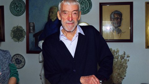 Vicenç Ferrer, cooperant a l'Índia. Calella. 14 de novembre de 1998