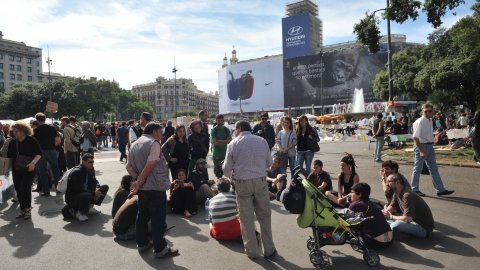 Moviment 15-M a la plaça Catalunya. Barcelona. 19 de maig de 2011