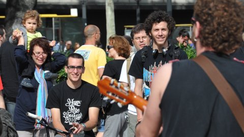 Moviment 15-M a la plaça Catalunya. Barcelona. 19 de maig de 2011