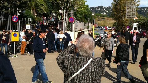 Procés participactiu sobre la independència de Catalunya, a l'institut Bisbe Sivilla de Calella. 9 de novembre de 2014