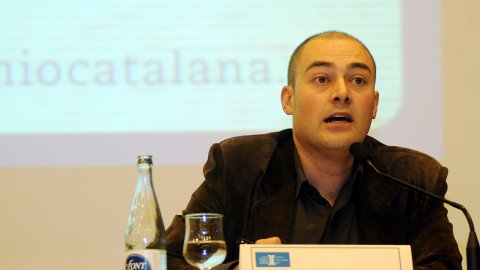 Taula rodona sobre regeneració democràtica organitzada de l'Opinió Catalana amb Jaume López, Antoni Vives, Antoni Dalmau i Saül Gordillo. Barcelona. 7 de novembre de 2009