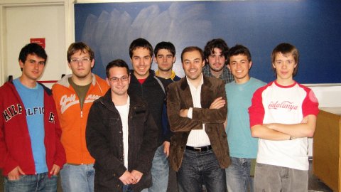 Presentació de Nació.cat a la Facultat Jaume I de la Universitat Pompeu Fabra (UPF), organitzada pel sindicat Estudiants en Acció, amb l'autor, Saül Gordillo. Barcelona. 22 d'abril de 2008 