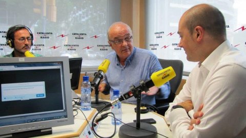 Tertúlia a L'oracle de Catalunya Ràdio, de Xavier Graset, amb Manuel Cuyàs, Judith Carrera, Xavier Antich i Saül Gordillo, que presenta el seu llibre Sobirania.cat. Barcelona. 7 de juliol de 2014