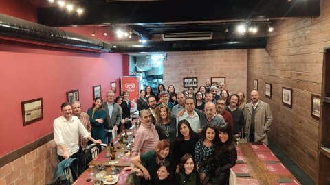 Manuel Cuyàs al sopar anual de periodistes maresmencs pel patró Sant Francesc de Sales. Mataró. 31 de gener de 2020