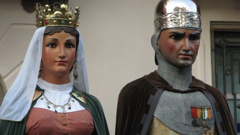 En Robafaves i la Geganta, a La Crida. Les Santes. Mataró. 25 de juliol de 2008