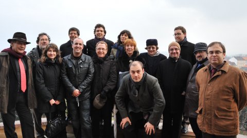 Periodistes catalans a Praga. 3 de març de 2009