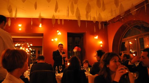 Sopar de periodistes catalans i txecs. Restaurant Kampa. Praga. 2 de març de 2009