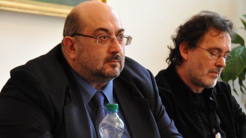 Germà Ventayol, d'Última Hora, de Balears, i Joan Ventura, d'El Punt. Praga. 3 de març de 2009