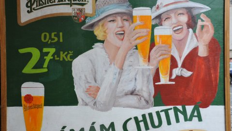 Anunci de cervesa. Praga. 3 de març de 2009