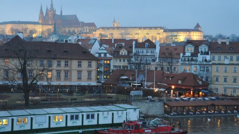 Castell de Praga des del pont de Carles. 3 de març de 2009