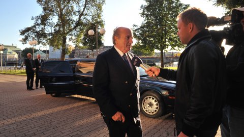 President de la FIFA, Joseph Blatter. Estocolm. 5-6 d'octubre de 2009