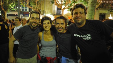 Les Santes. Desvetllament bellugós. Nit Boja. Oriol Ruiz, Laia Sabater, Agustí Lladó i Xevi Galceran. Mataró. 26 de juliol de 2010