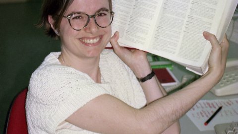 Marta Sànchez, a la redacció d'El Punt del Maresme, al camí de la Geganta. Mataró.