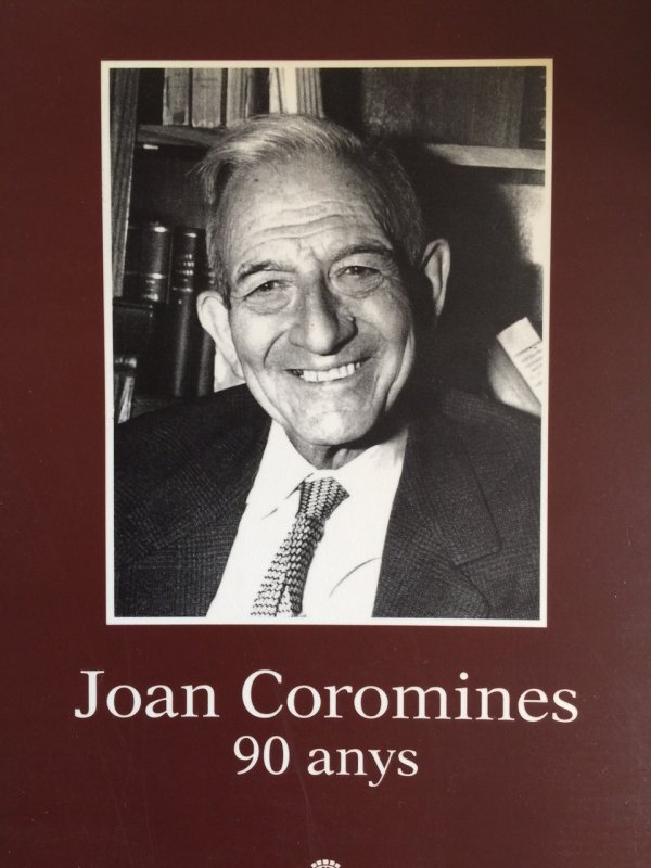 Joan Coromines. 90 anys