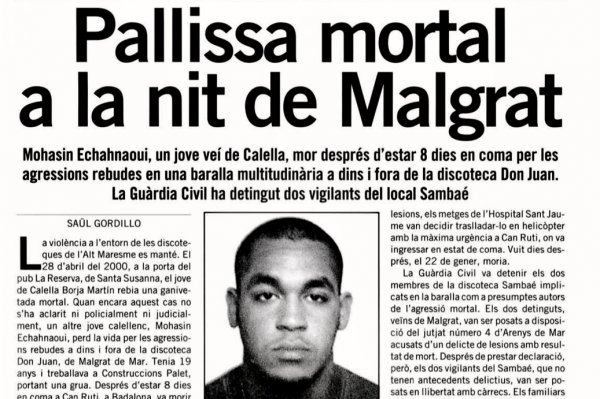 Repòrter, febrer de 2001 | Pallissa mortal a la nit de Malgrat