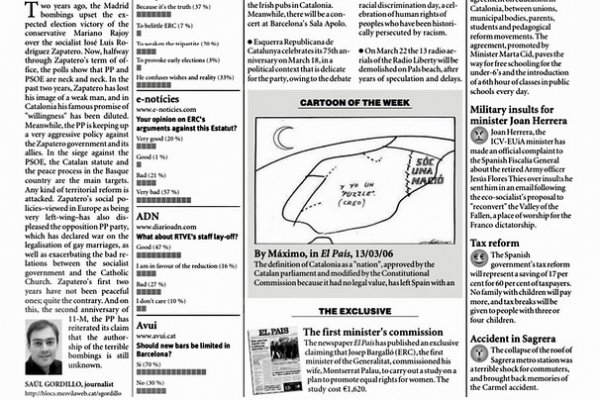 Catalonia Today, March 16, 2006 | 11-M: a wound that remains open