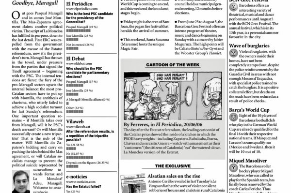 Catalonia Today, June 22, 2006 | Goodbye, Maragall
