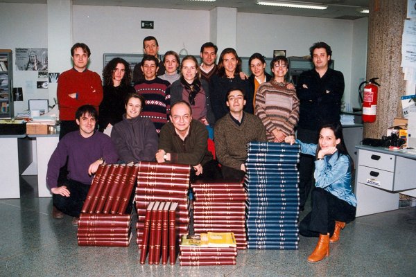 Redacció d'El Punt del Maresme, al camí de la Geganta. Mataró. 2001