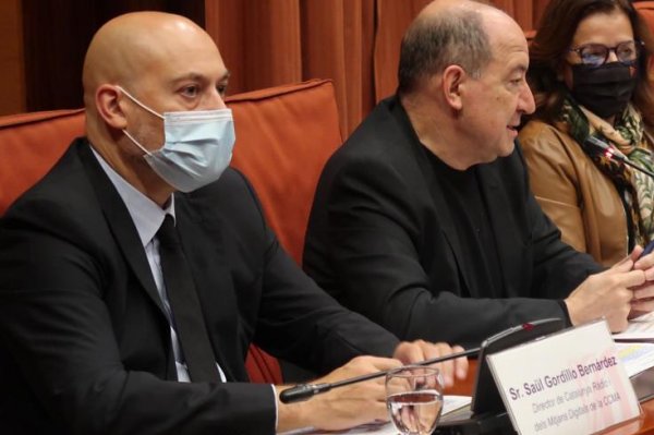 Saül Gordillo, Vicent Sanchis i Núria Llorach, a la comissió de control del Parlament a la CCMA.