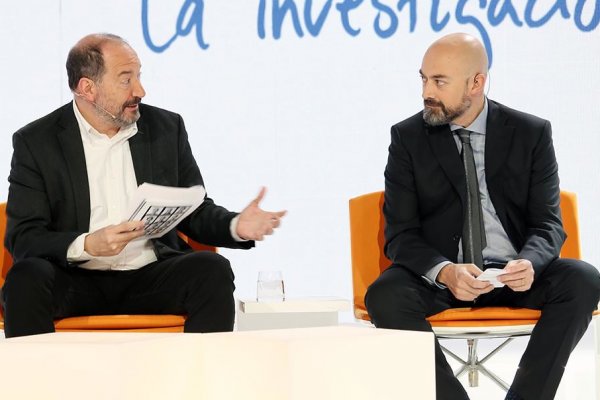 Sanchis i Gordillo, en un acte de La Marató de TV3 i Catalunya Ràdio, el desembre de 2018.