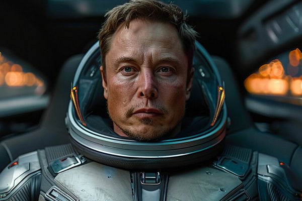 Imatge d'Elon Musk generada amb Midjourney per Saül Gordillo.