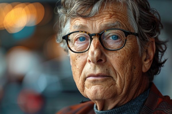 Bill Gates, en una imatge generada amb Midjourney per Saül Gordillo.